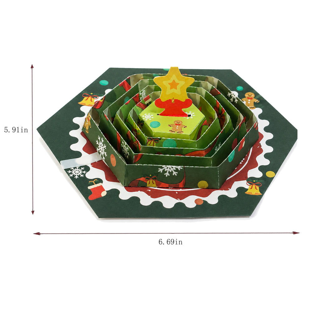 Christmas Star Layered Pop-Up Card — CC-PH-001 card size guide