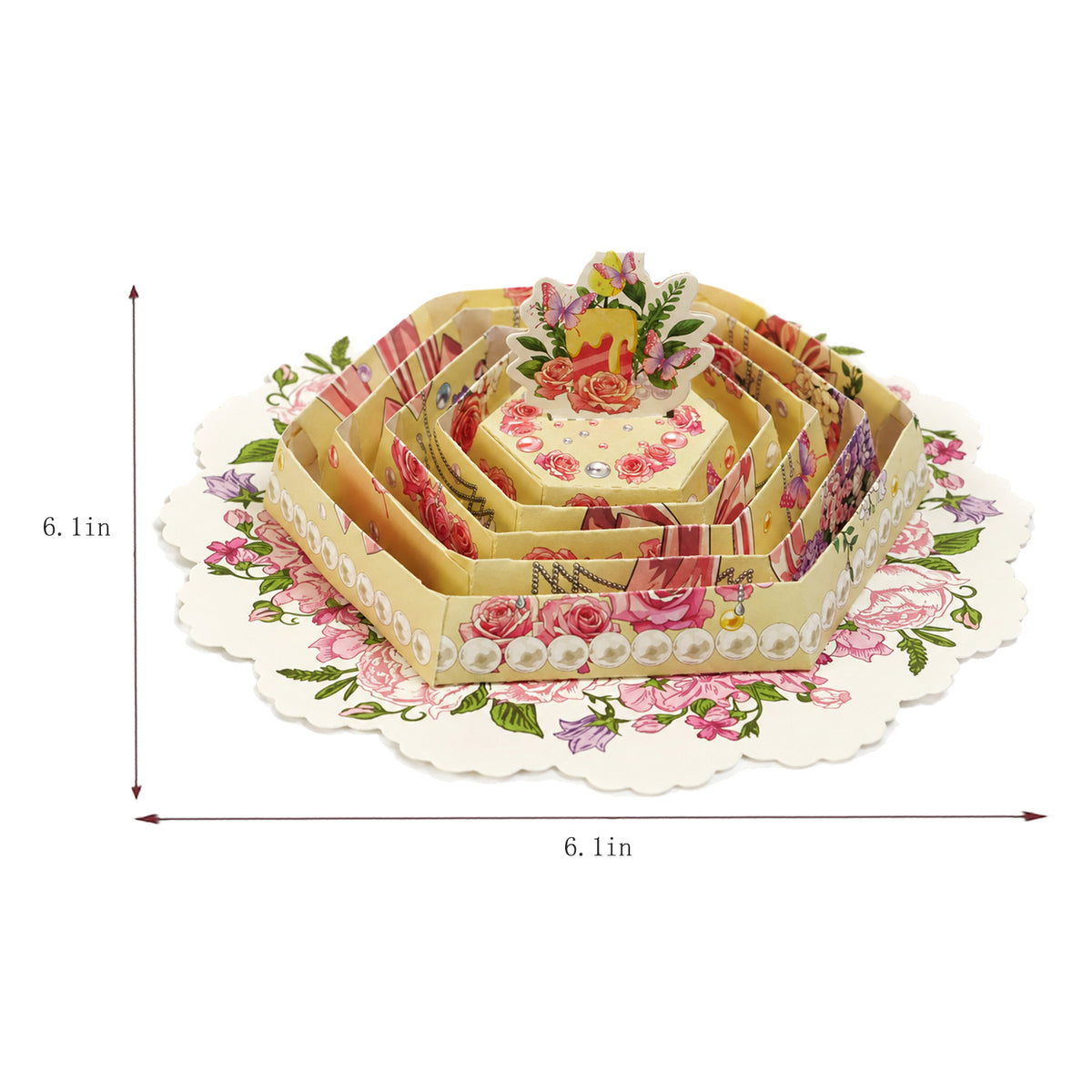 Layered 3D Pop-Up Birthday Card — CC-PH-002 card size guide