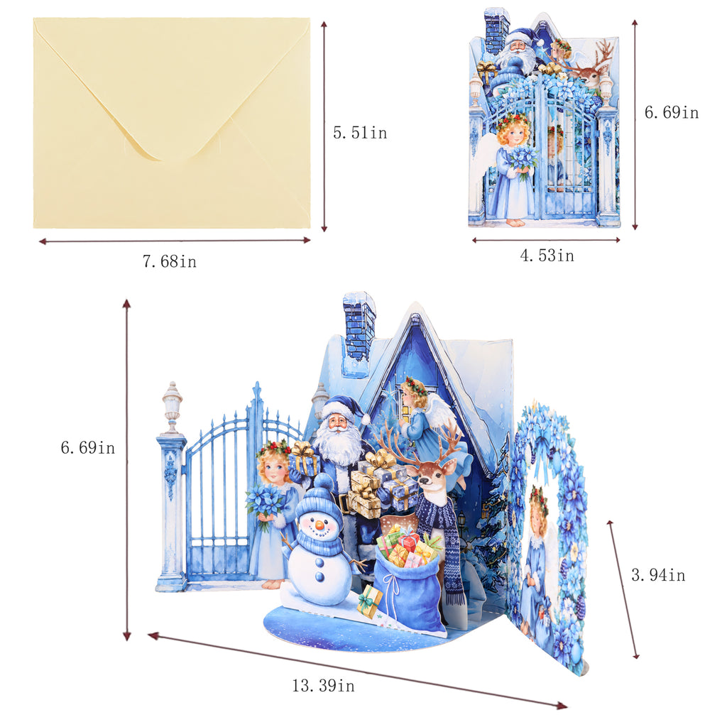 Halloween Bat Gate Pop-Up Card — card size guide