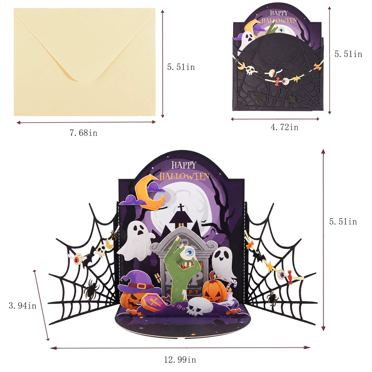 Hidden Door Pop-Up Card — card size guide