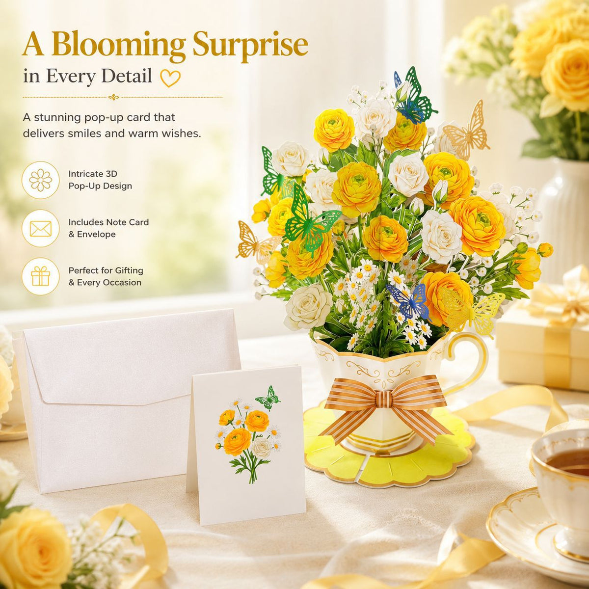 Yellow Flower Pop-Up Card
