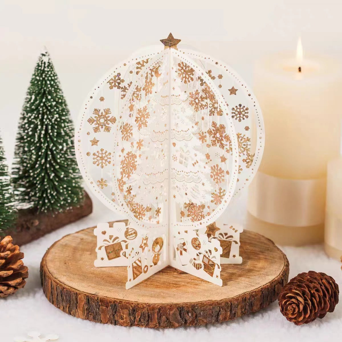 White Snow Globe Pop-Up Card