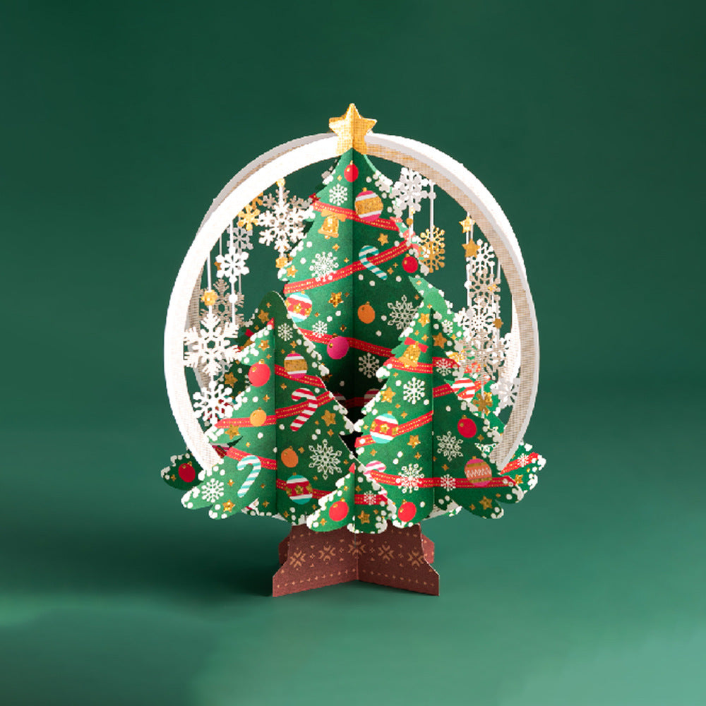 Green Snow Globe Pop-Up Card