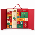 Christmas advent calendar gift box open compartment view