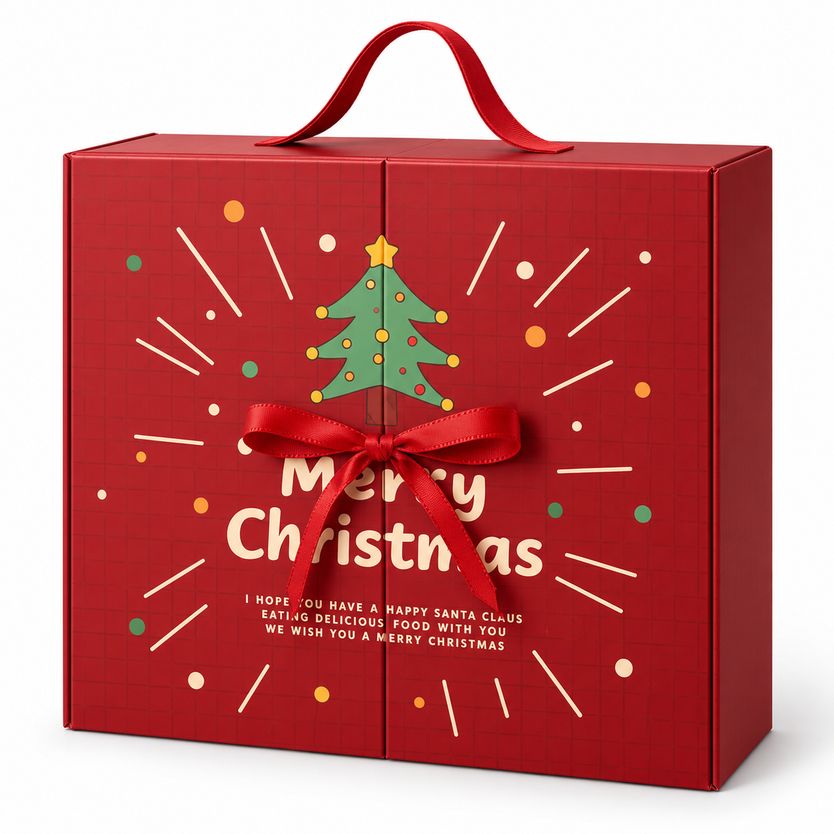 Christmas advent calendar gift box closed front view