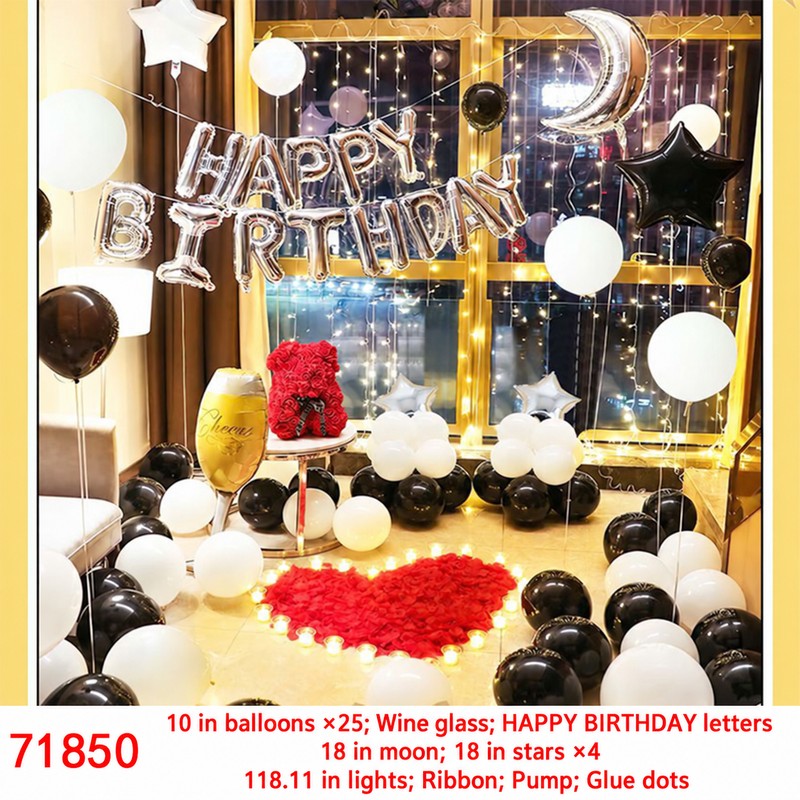 Moon Wine Glass Letter Balloon Set