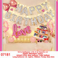 Bow Cake Heart Letter Balloon Set