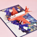 Color-Printed Airplane Pop-Up Card