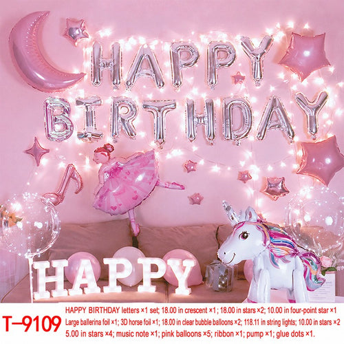 Ballerina Horse Crescent Music Balloon Set