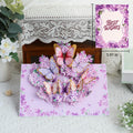 Lilac Butterfly Dance Pop-Up Card