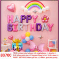 Gift Box Flower Bow Letter Balloon Set