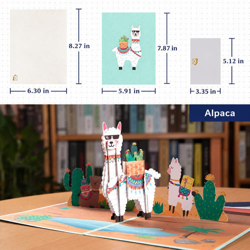 Alpaca Pop-Up Card