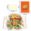 Orange Cover Rotating Sunflower Pop-Up Card