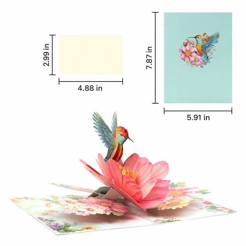 Hummingbird & Flower Pop-Up Card