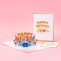 Colorful Birthday Lettering Pop-Up Card