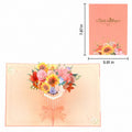 Gold Foil Colorful Bouquet Pop-Up Card