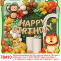 Giraffe Lion Monkey Letter Balloon Set