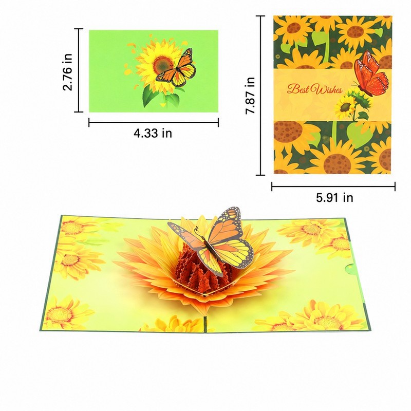 Sunflower Butterfly Pop-Up Card