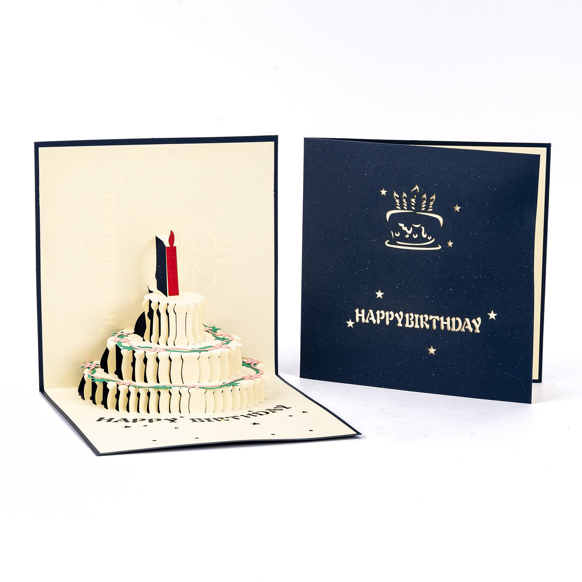 Birthday Candle Cake Pop-Up Card — Dark Cover