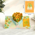 Orange Sunflower Bouquet Pop-Up Card
