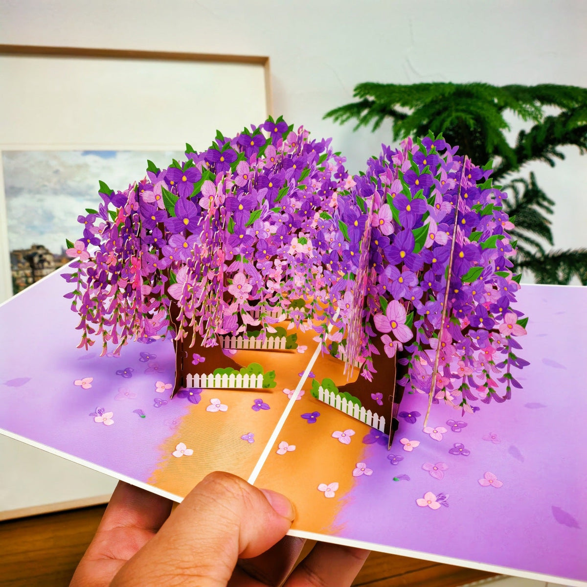 Blooming Wisteria Pop-Up Card