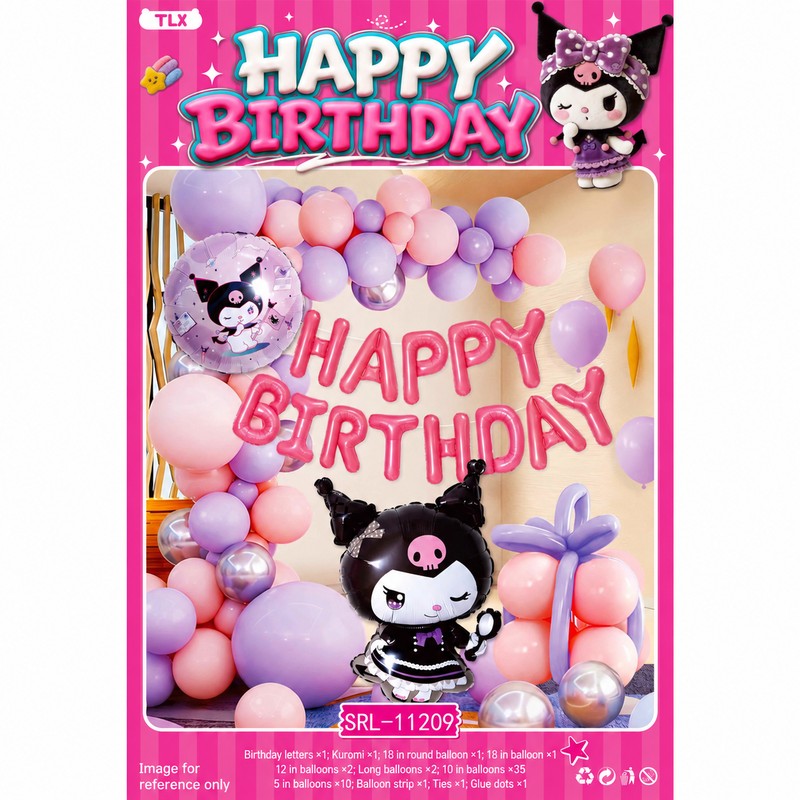 Cartoon Character Long Balloon Set