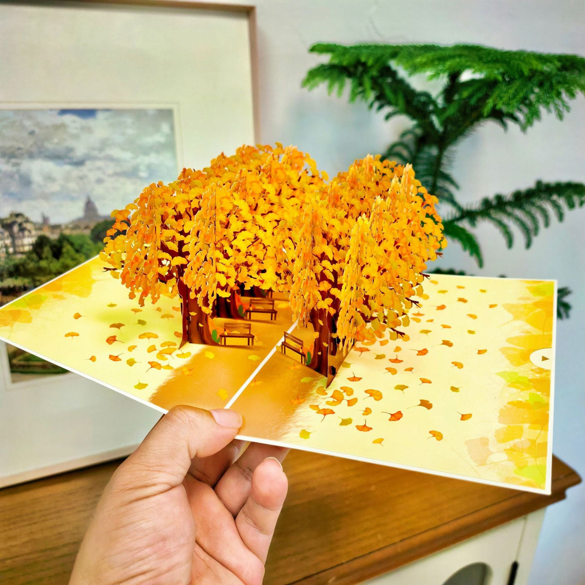 Ginkgo Garden Pop-Up Card