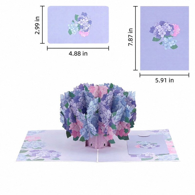 Hydrangea Cluster Pop-Up Card