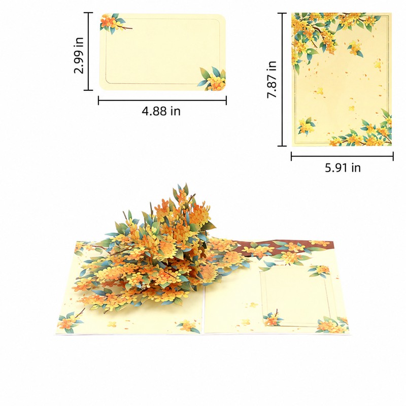 Auspicious Osmanthus Pop-Up Card