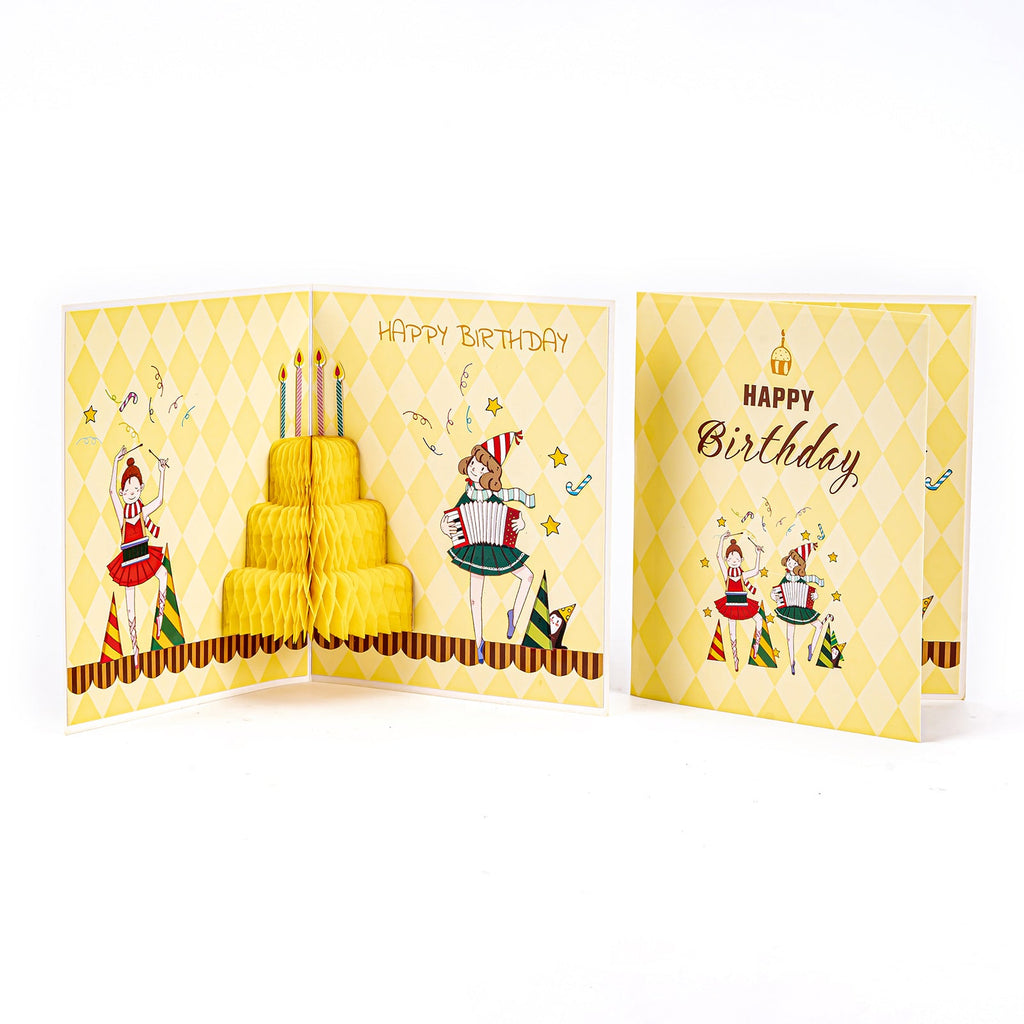 Honeycomb Birthday Cake Pop-Up Card