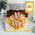 Sunflower Butterfly Dance Pop-Up Card