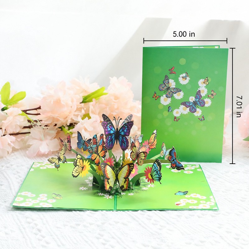 Colorful Butterflies Pop-Up Card