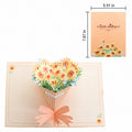 Gold Foil Sunflower Bouquet Pop-Up Card