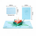 Blue Peony Pop-Up Card