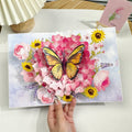 Butterflies And Blooming Flowers Pop-Up Card