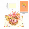 Orange Cover Floral Butterfly Pop-Up Card
