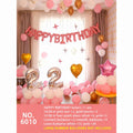 Pink Gold Confetti Metallic Star Balloon Set