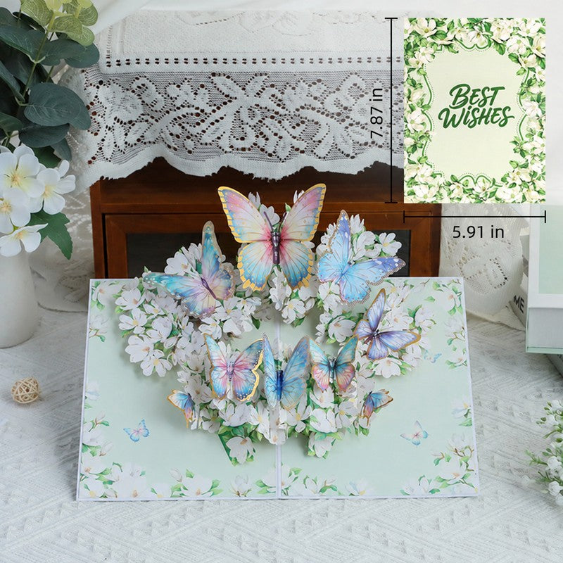 Magnolia Butterfly Dance Pop-Up Card