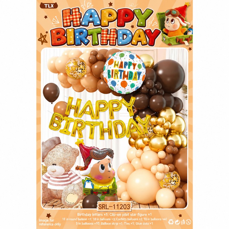 Pilot Star Figure Confetti Balloon Set