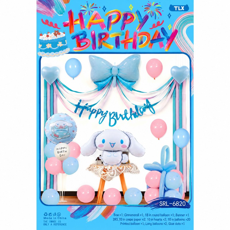 Bow Crepe Paper Character Balloon Set