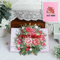 Pink Rotating Peony Pop-Up Card