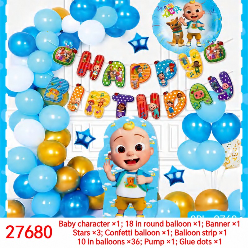 Baby Character Banner Balloon Set