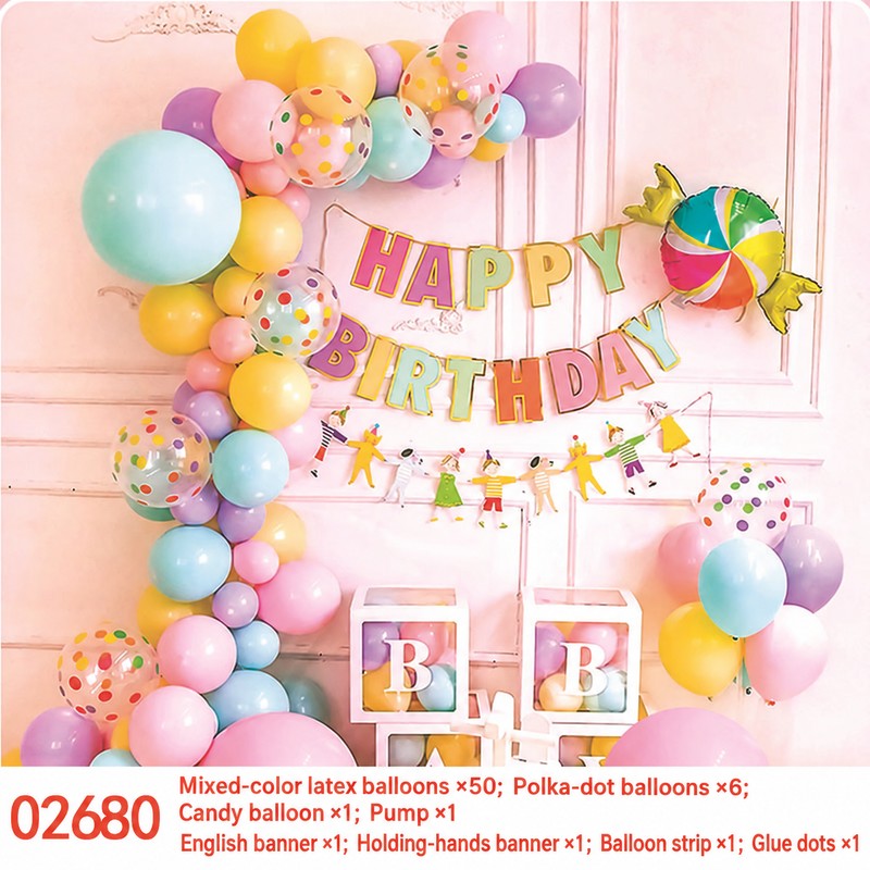 Mixed Color Polka Dot Candy Balloon Set