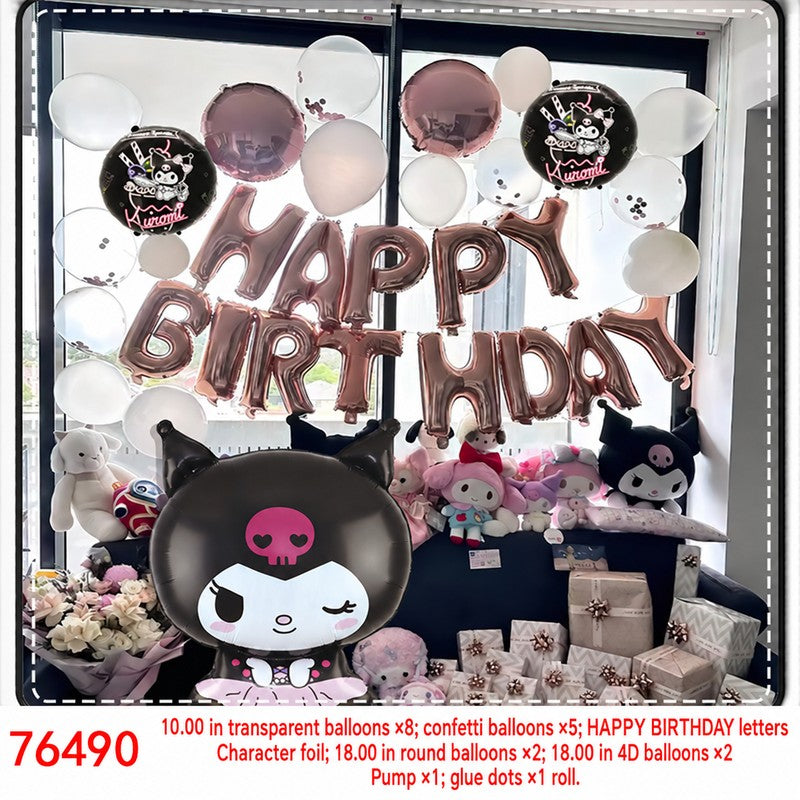 Transparent 4D Character Letter Balloon Set