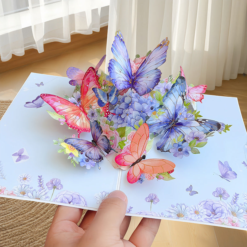 Purple Baroque Butterfly Pop-Up Card