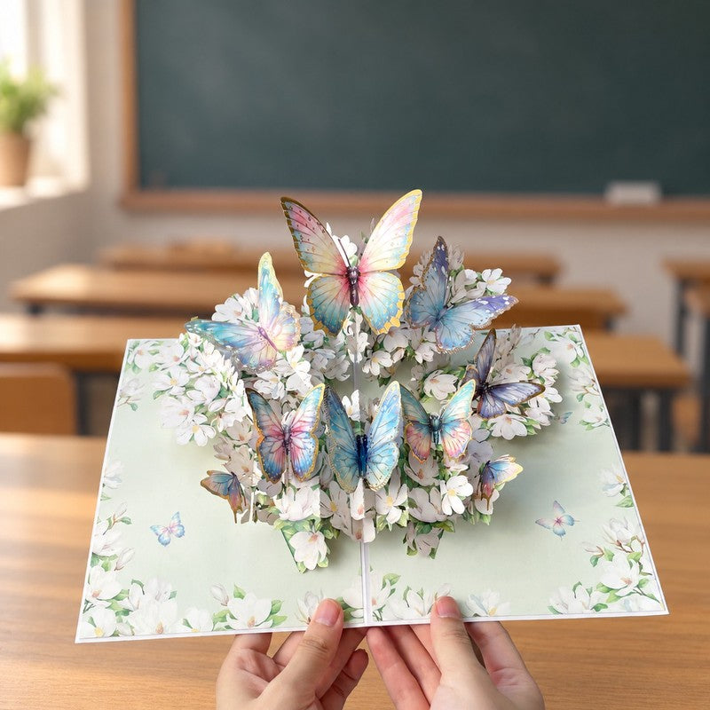 Fragrant Magnolia Butterfly Pop-Up Card