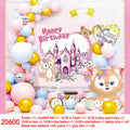 Blue Pink Heart Star Character Balloon Set