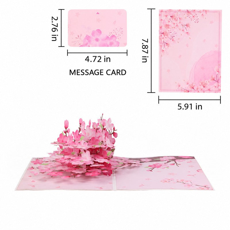 Peach Blossoms Pop-Up Card