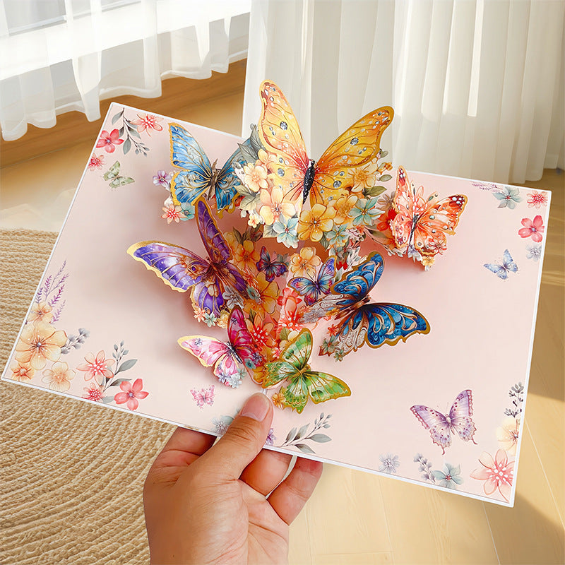 Purple Cover Gold Foil Butterfly Card