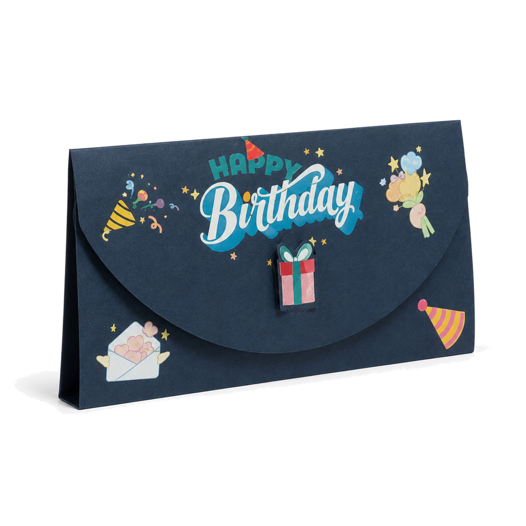 Navy Envelope Pop-Up Birthday Cake Card — alternate product view